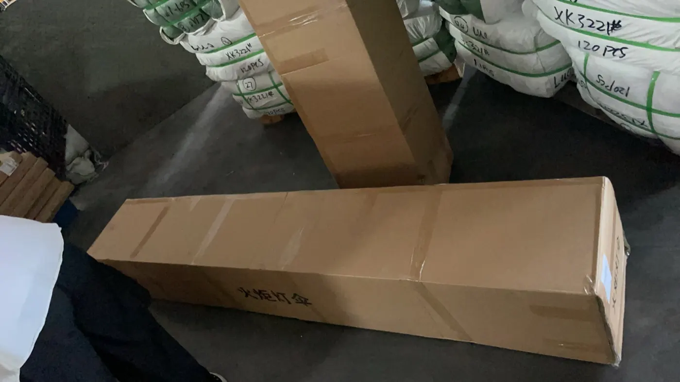 Export cartons counted and photographed at the factory