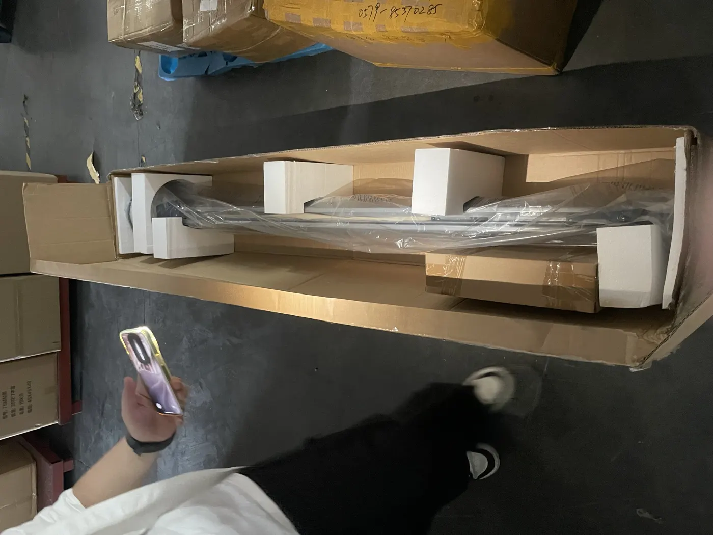 Export cartons counted and photographed at the factory