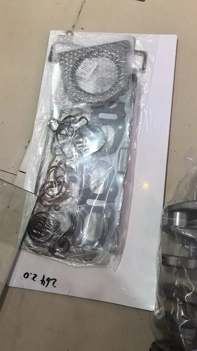 Overhaul kit components arranged for inspection