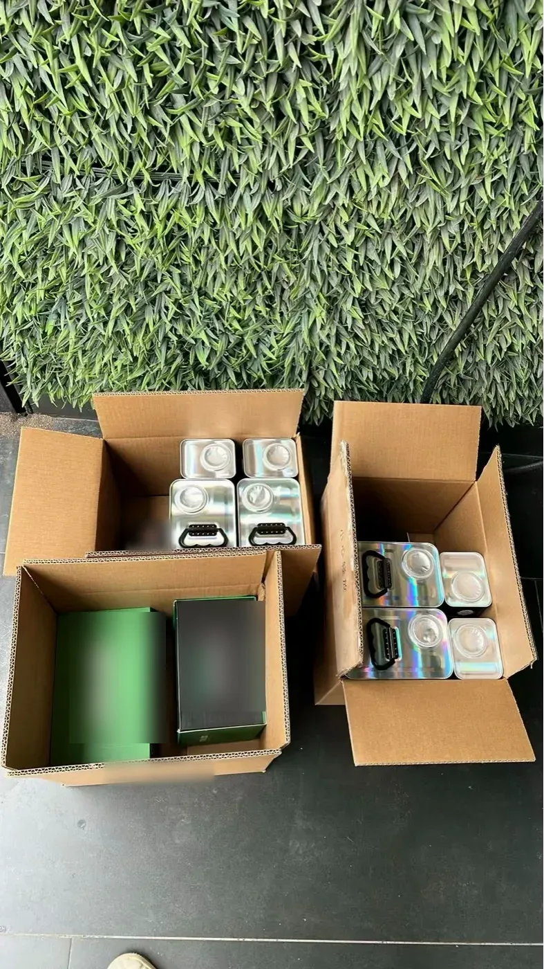 The sample set packed in cartons